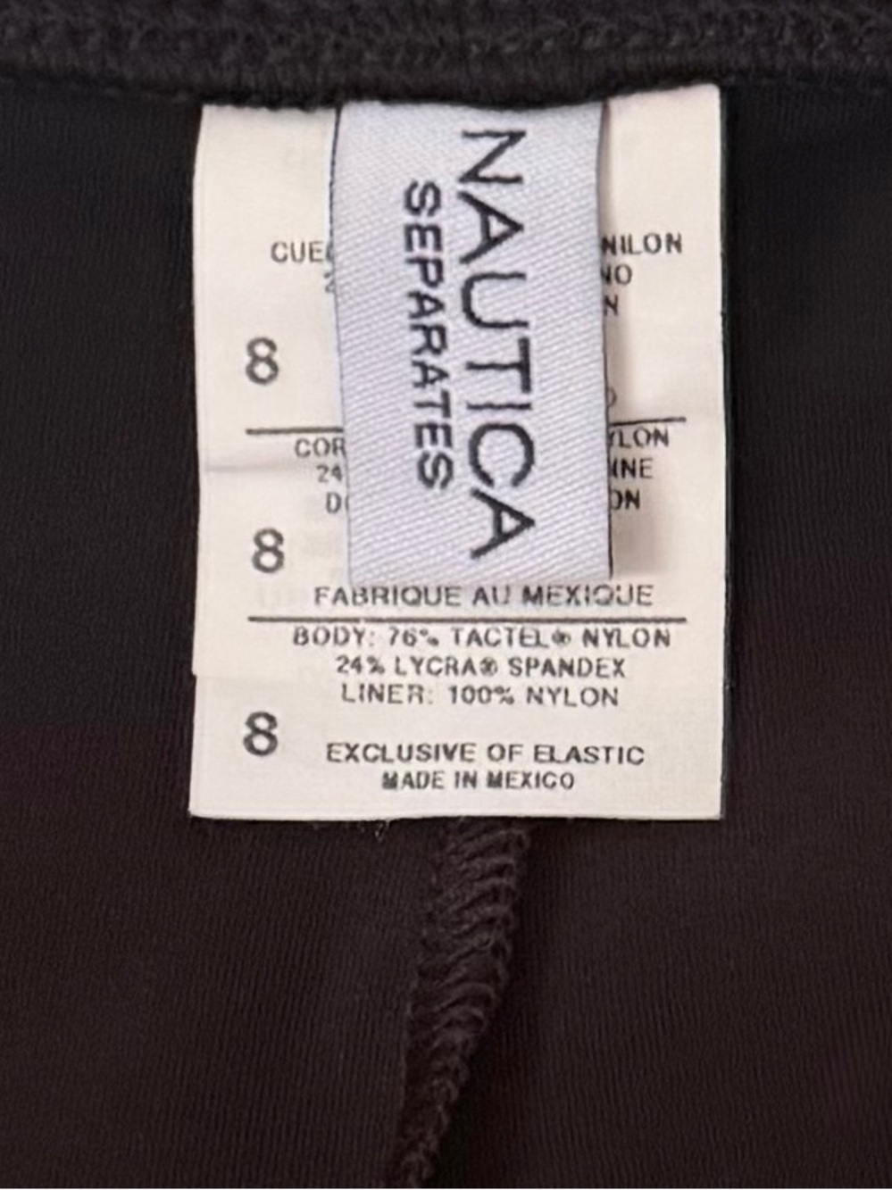 Nautica Sky Blue and Black Halter Tankini Swimsuit Set Size 8 - Picture 5 of 8